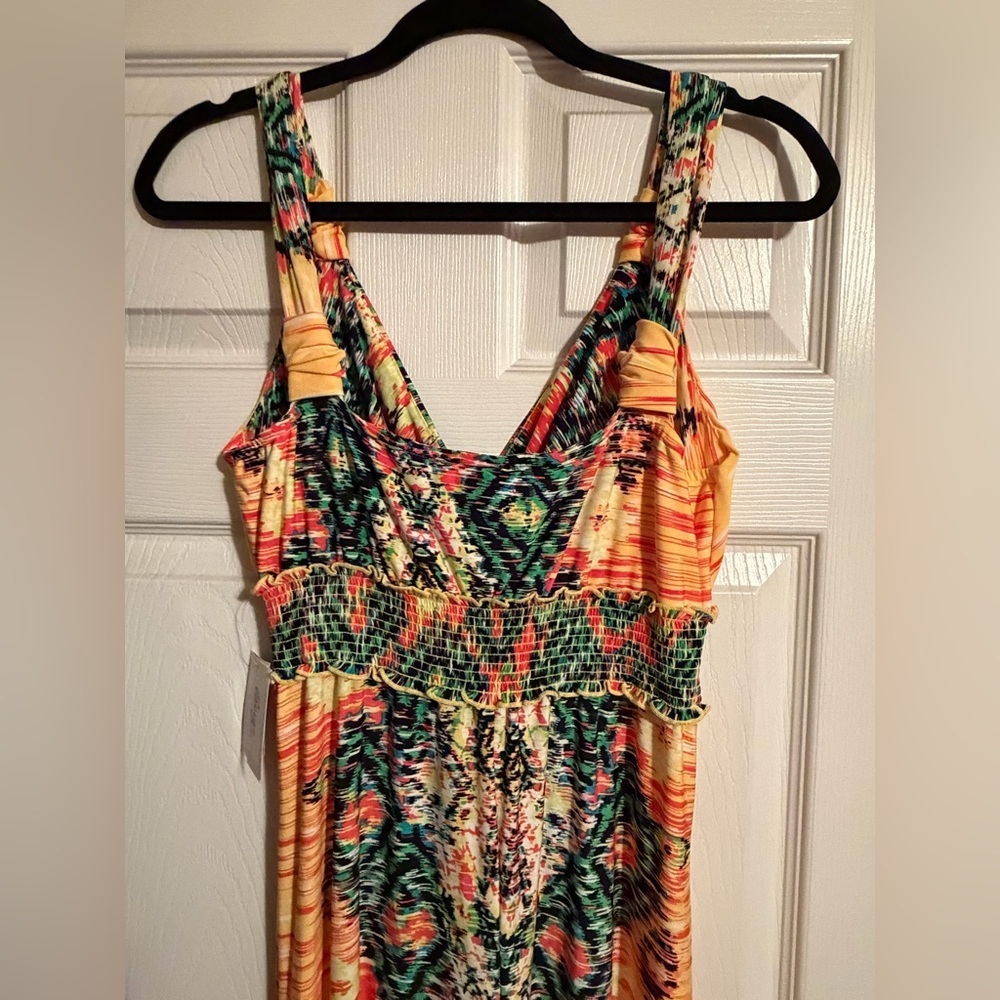 Beige by eci Colorful Maxi Dress sz 12 - Picture 4 of 9
